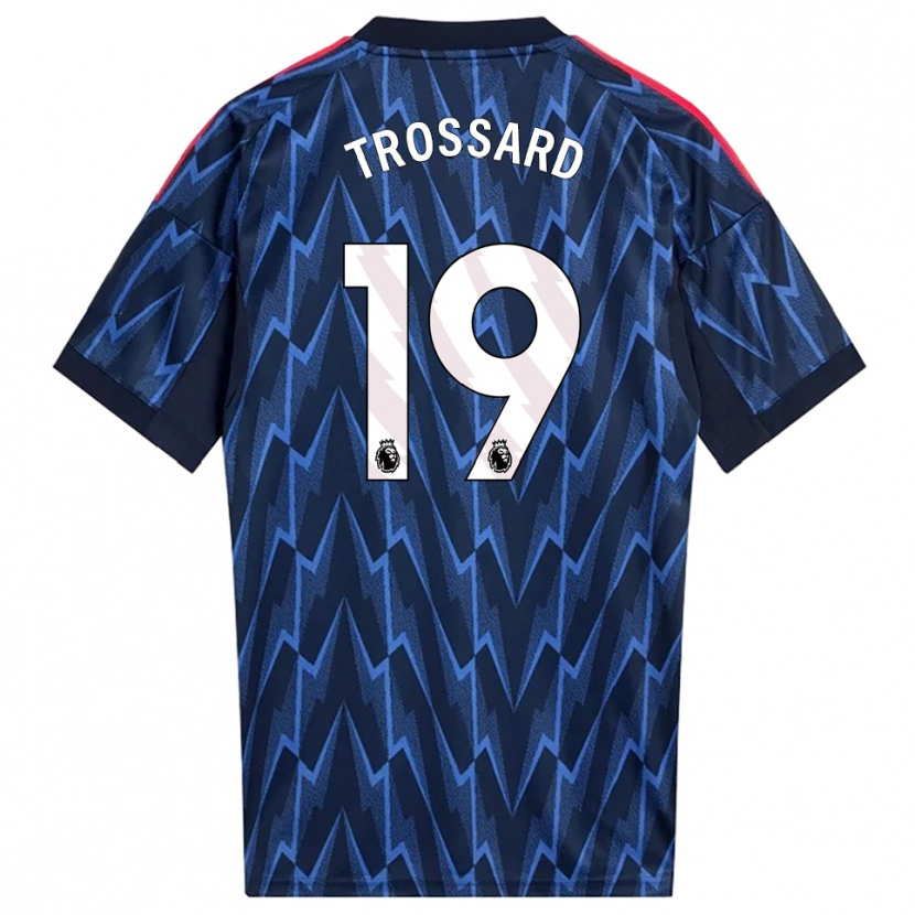 Danxen Men Leandro Trossard #19 Navy Red Away Jersey 2025/26 T-Shirt