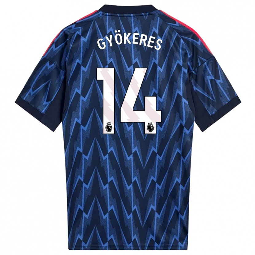 Danxen Men Viktor Gyökeres #14 Navy Red Away Jersey 2025/26 T-Shirt