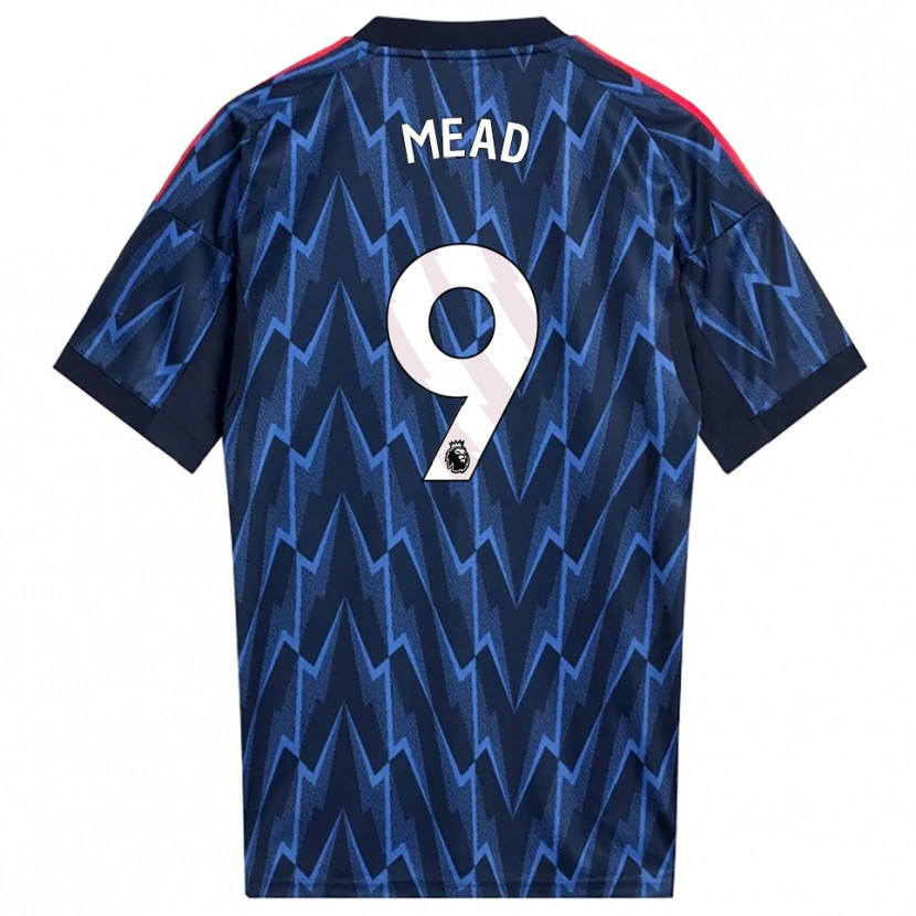 Danxen Men Beth Mead #9 Navy Red Away Jersey 2025/26 T-Shirt