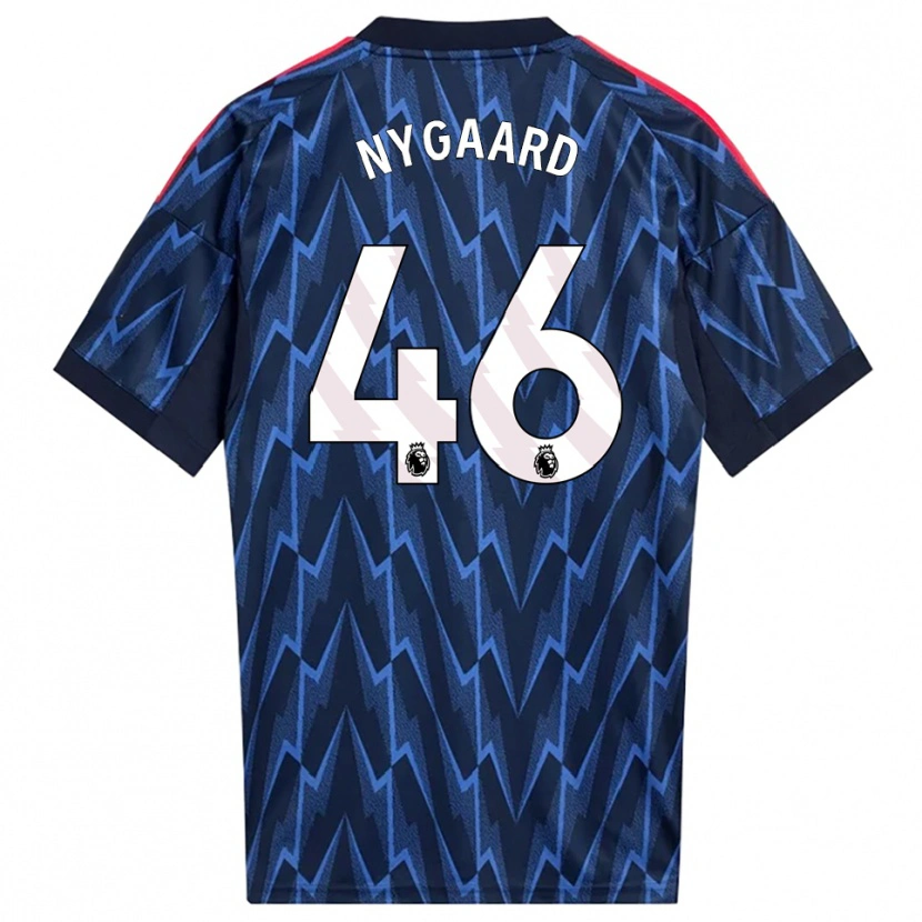 Danxen Men Lucas Nygaard #46 Navy Red Away Jersey 2025/26 T-Shirt