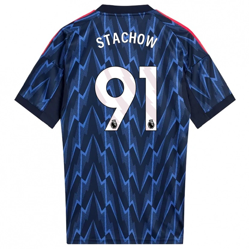 Danxen Men Patrick Stachow #91 Navy Red Away Jersey 2025/26 T-Shirt