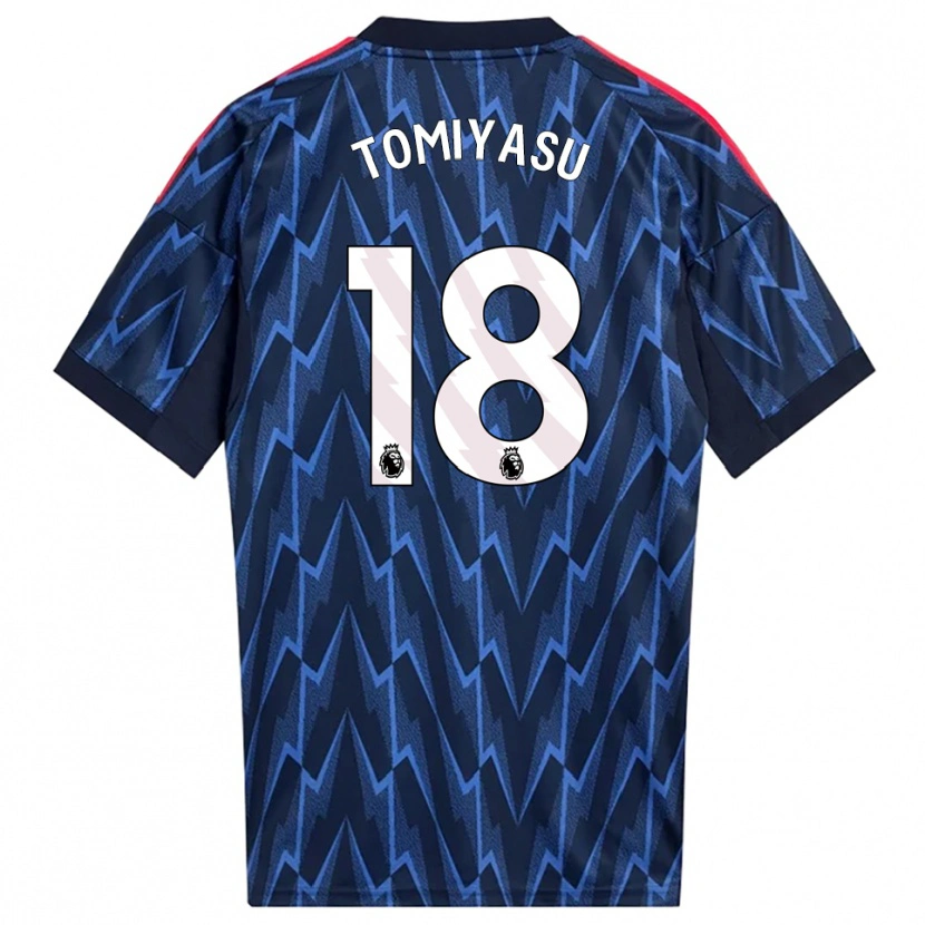 Danxen Men Takehiro Tomiyasu #18 Navy Red Away Jersey 2025/26 T-Shirt