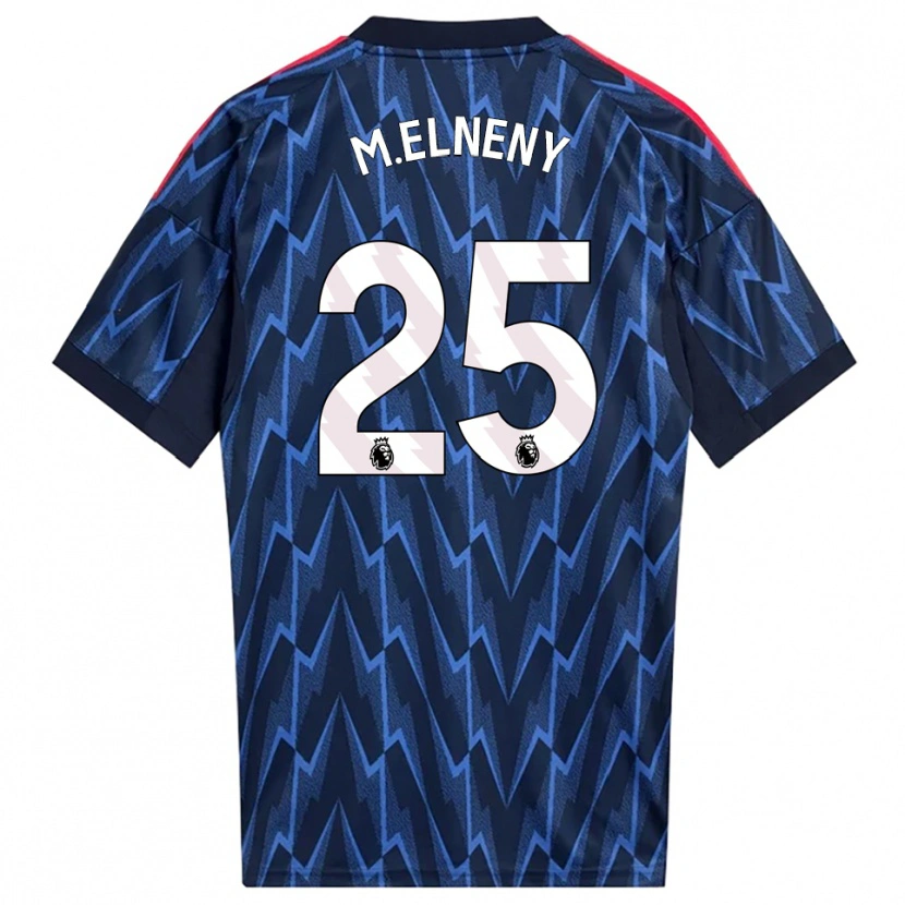 Danxen Men Mohamed Elneny #25 Navy Red Away Jersey 2025/26 T-Shirt