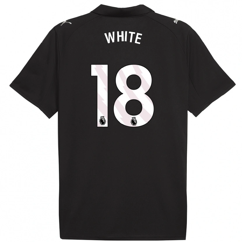 Danxen Men Ellen White #18 Black White Away Jersey 2025/26 T-Shirt