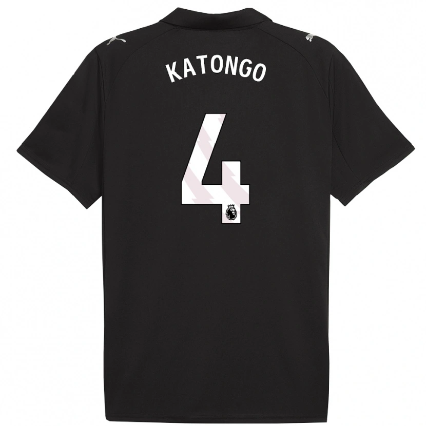 Danxen Men Jadel Katongo #4 Black White Away Jersey 2025/26 T-Shirt