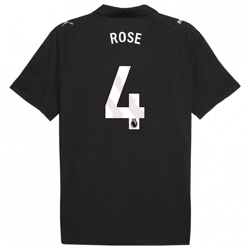 Danxen Men Jade Rose #4 Black White Away Jersey 2025/26 T-Shirt