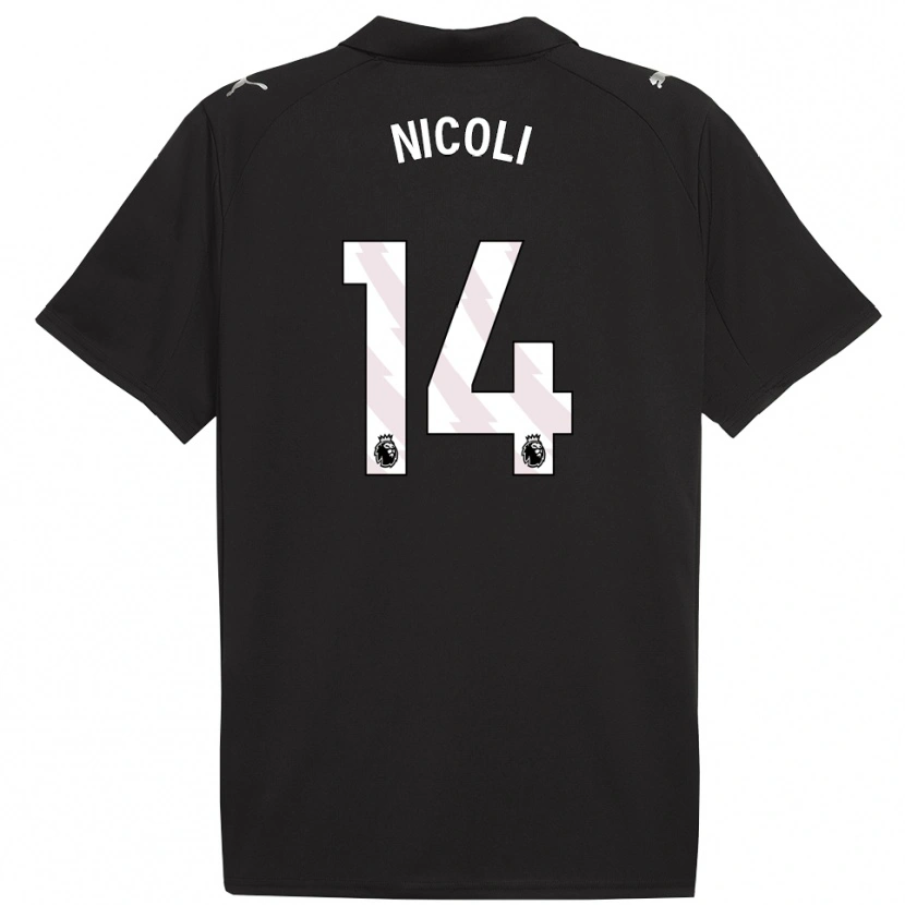 Danxen Men Kerolin Nicoli #14 Black White Away Jersey 2025/26 T-Shirt