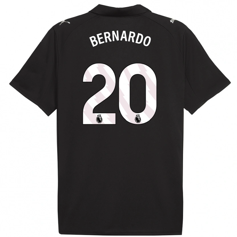 Danxen Men Bernardo Silva #20 Black White Away Jersey 2025/26 T-Shirt