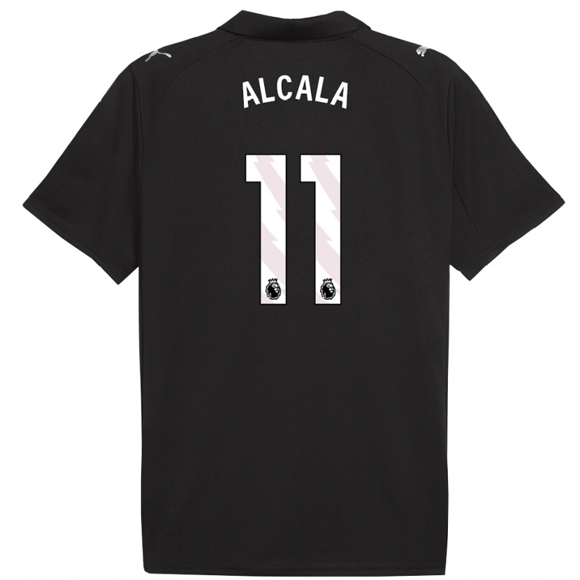 Danxen Men Álex Alcalá #11 Black White Away Jersey 2025/26 T-Shirt