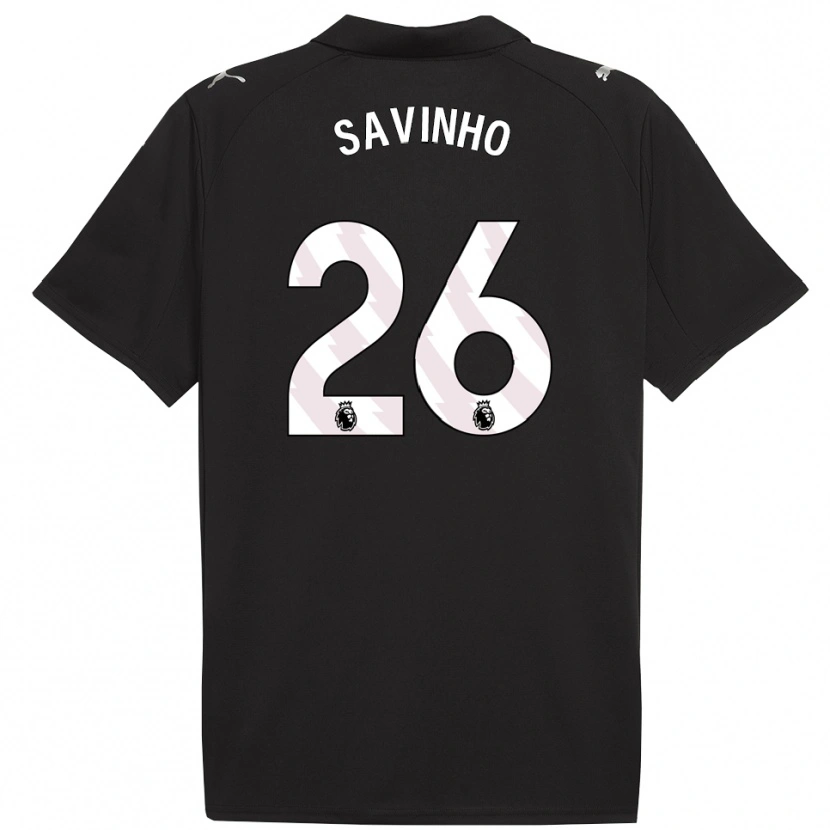 Danxen Men Savinho #26 Black White Away Jersey 2025/26 T-Shirt