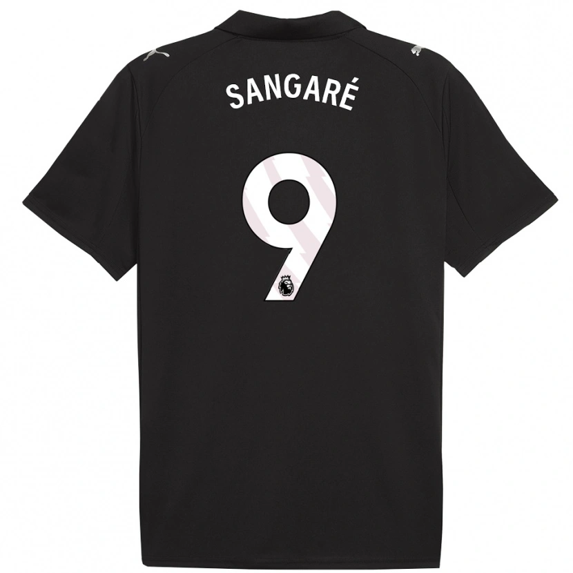 Danxen Men Mahamadou Sangaré #9 Black White Away Jersey 2025/26 T-Shirt