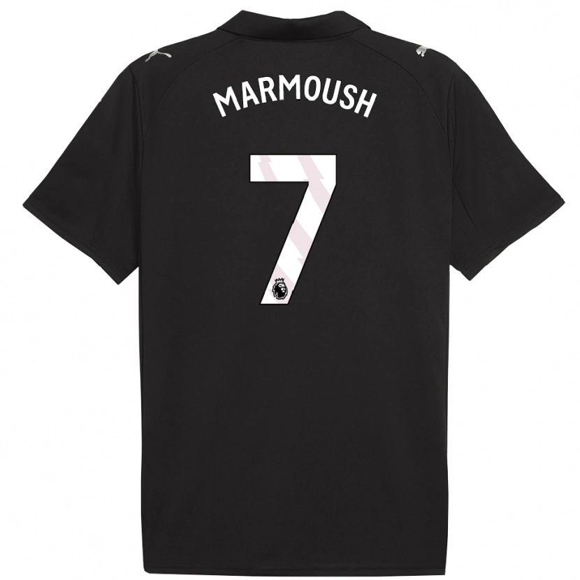 Danxen Men Omar Marmoush #7 Black White Away Jersey 2025/26 T-Shirt