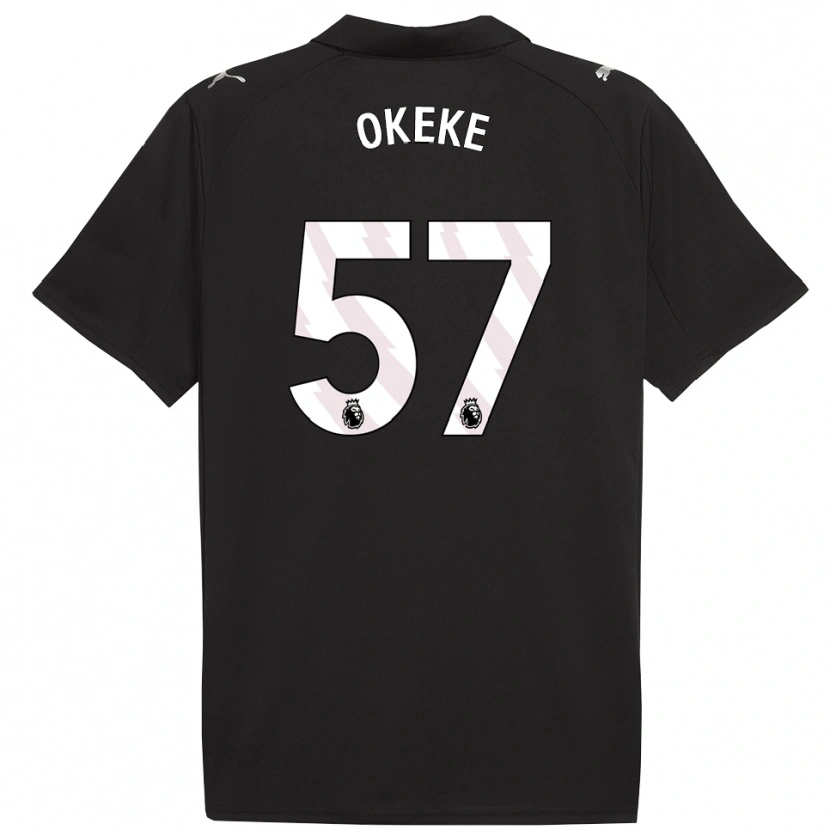 Danxen Men Michael Okeke #57 Black White Away Jersey 2025/26 T-Shirt