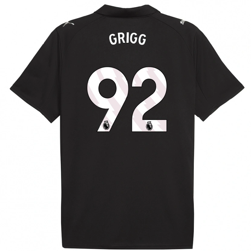 Danxen Men Finley Grigg #92 Black White Away Jersey 2025/26 T-Shirt