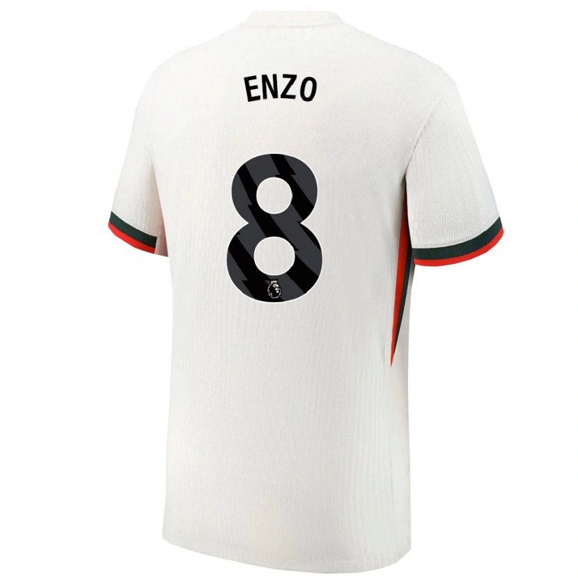 Danxen Men Enzo Fernández #8 White Green Away Jersey 2025/26 T-Shirt