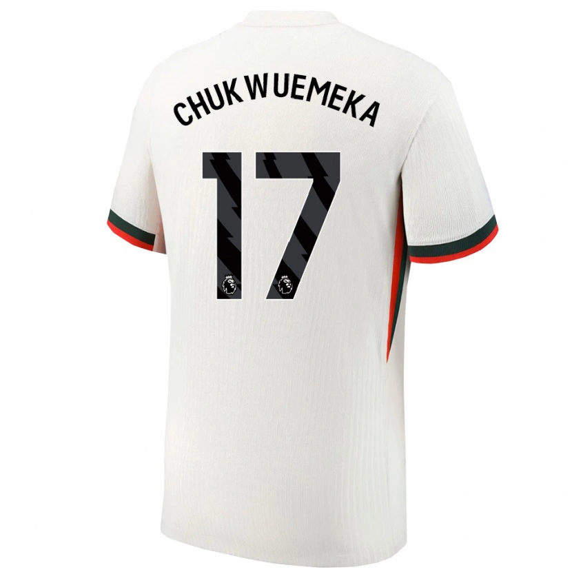 Danxen Men Carney Chukwuemeka #17 White Green Away Jersey 2025/26 T-Shirt