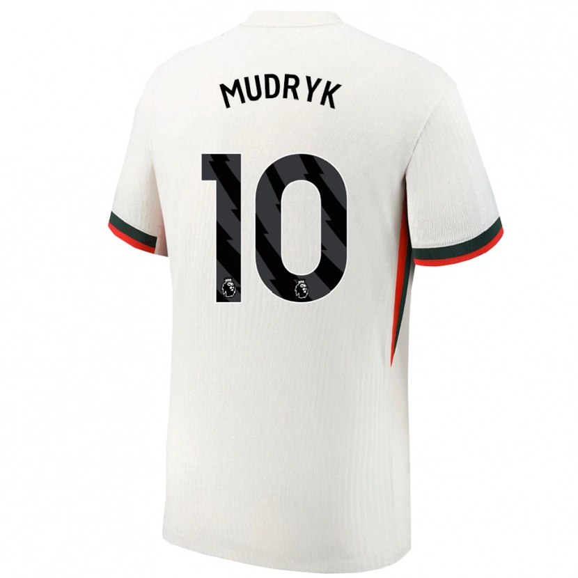 Danxen Men Mykhaylo Mudryk #10 White Green Away Jersey 2025/26 T-Shirt