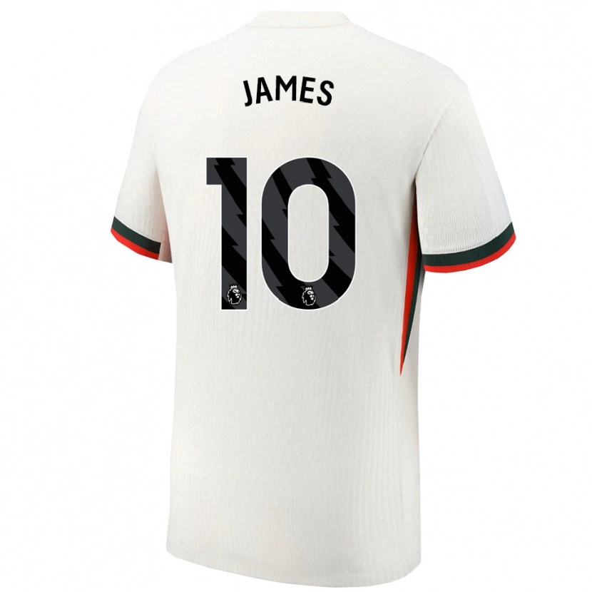 Danxen Men Lauren James #10 White Green Away Jersey 2025/26 T-Shirt