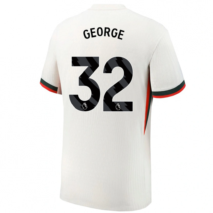 Danxen Men Tyrique George #32 White Green Away Jersey 2025/26 T-Shirt