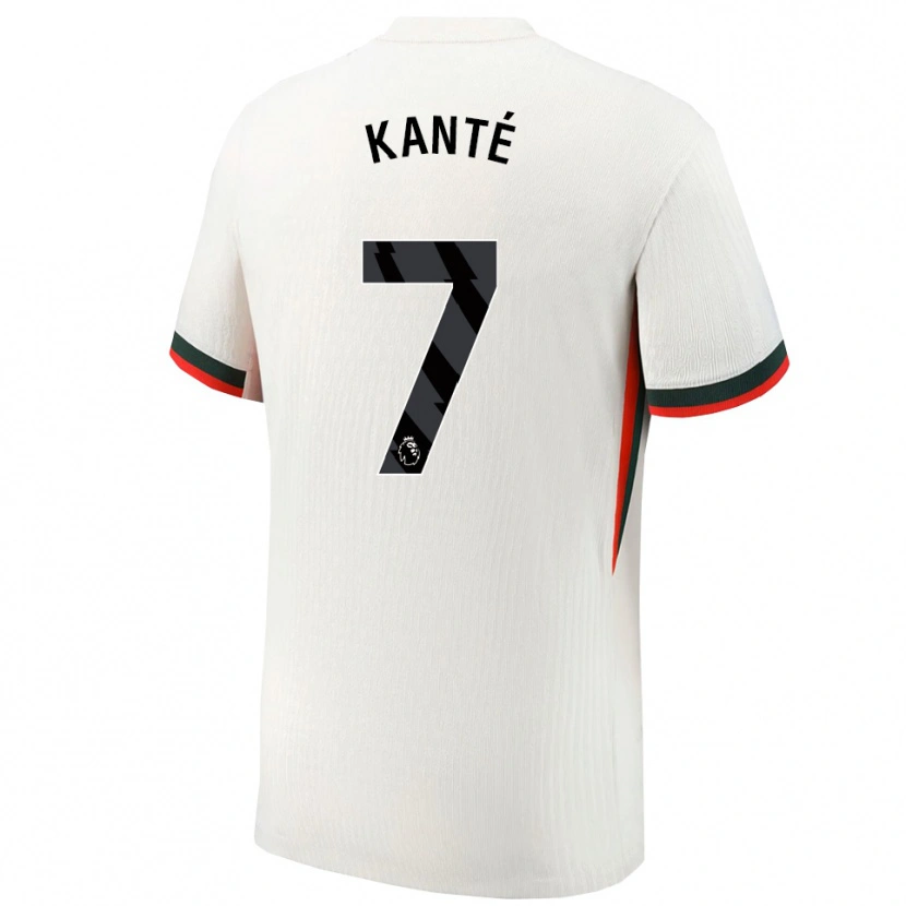 Danxen Men N'golo Kante #7 White Green Away Jersey 2025/26 T-Shirt