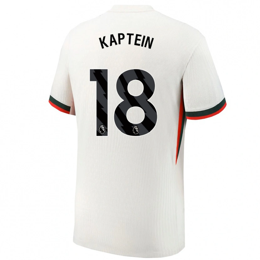 Danxen Men Wieke Kaptein #18 White Green Away Jersey 2025/26 T-Shirt