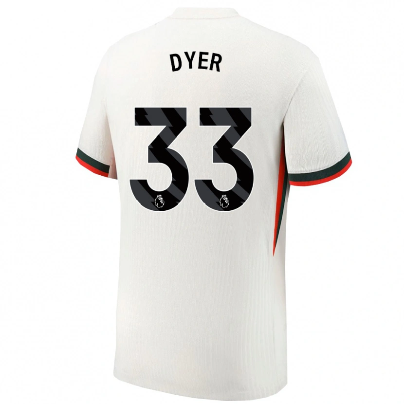 Danxen Men Kiano Dyer #33 White Green Away Jersey 2025/26 T-Shirt