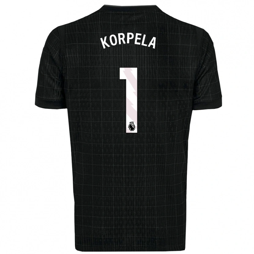 Danxen Men Tinja-Riikka Korpela #1 Black Gray Away Jersey 2025/26 T-Shirt