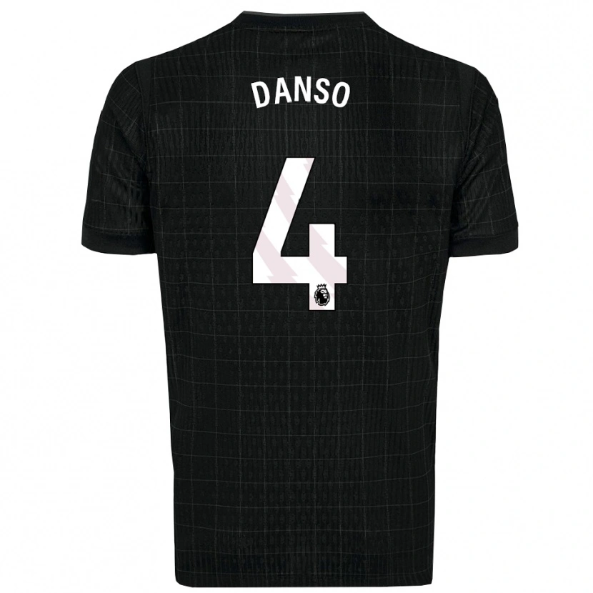 Danxen Men Kevin Danso #4 Black Gray Away Jersey 2025/26 T-Shirt