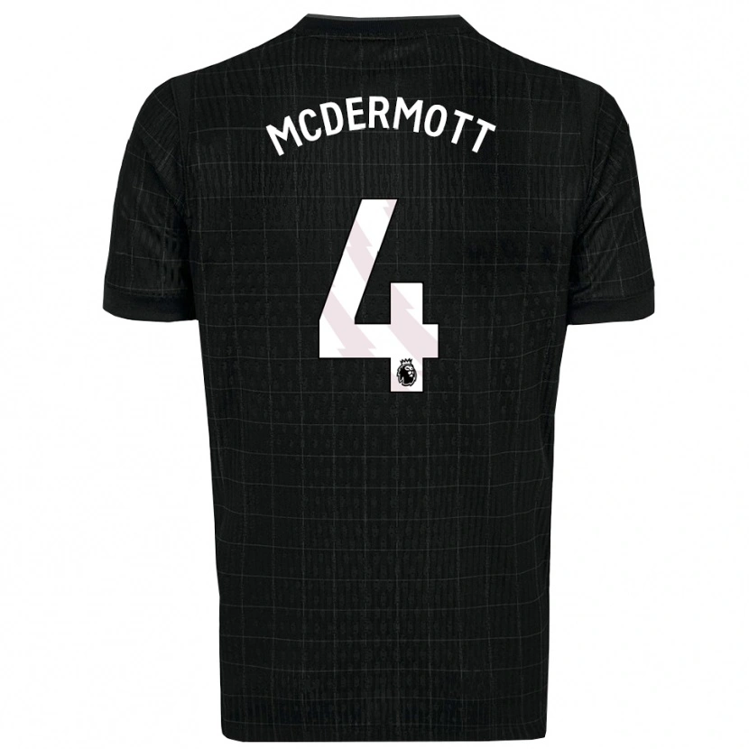Danxen Men Pele Arganese-Mcdermott #4 Black Gray Away Jersey 2025/26 T-Shirt
