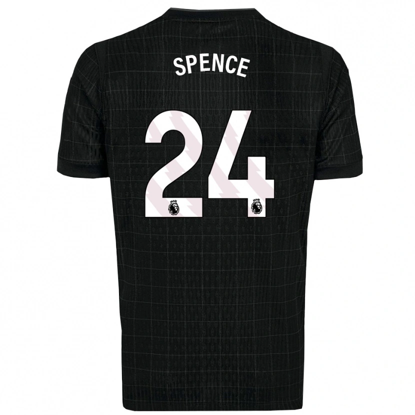 Danxen Men Djed Spence #24 Black Gray Away Jersey 2025/26 T-Shirt