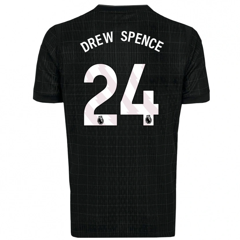 Danxen Men Drew Spence #24 Black Gray Away Jersey 2025/26 T-Shirt