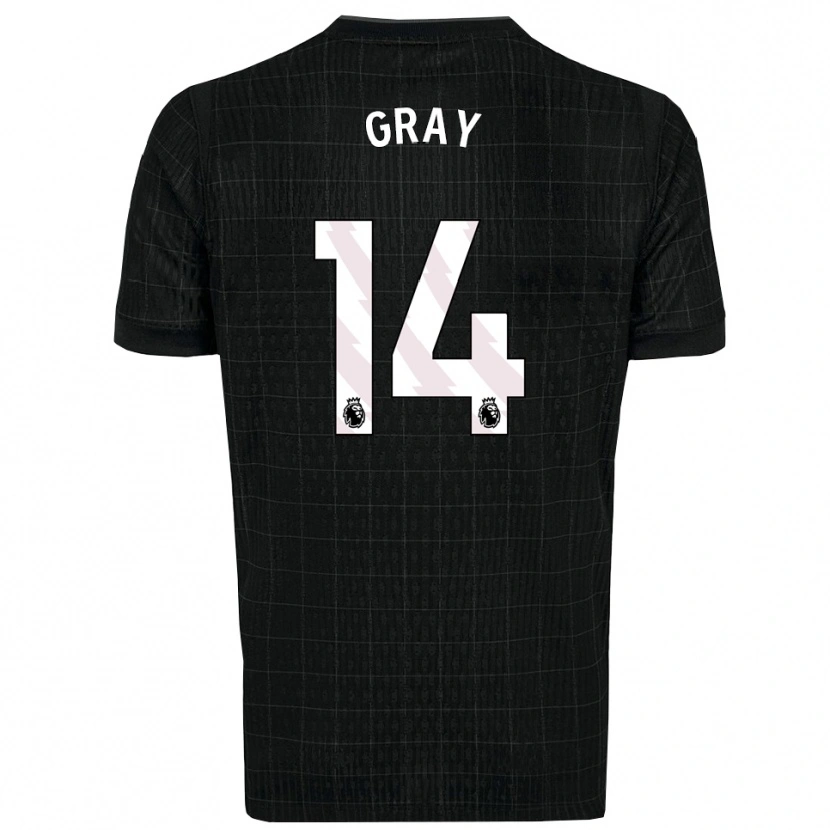 Danxen Men Archie Gray #14 Black Gray Away Jersey 2025/26 T-Shirt
