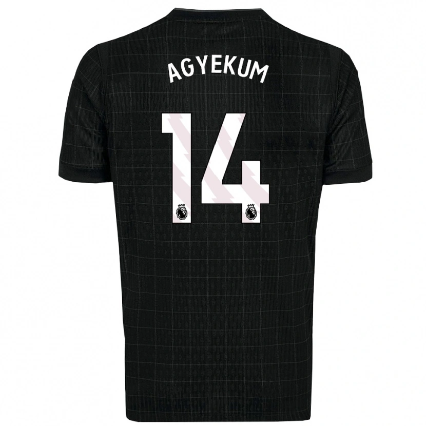Danxen Men Ezra Agyekum #14 Black Gray Away Jersey 2025/26 T-Shirt