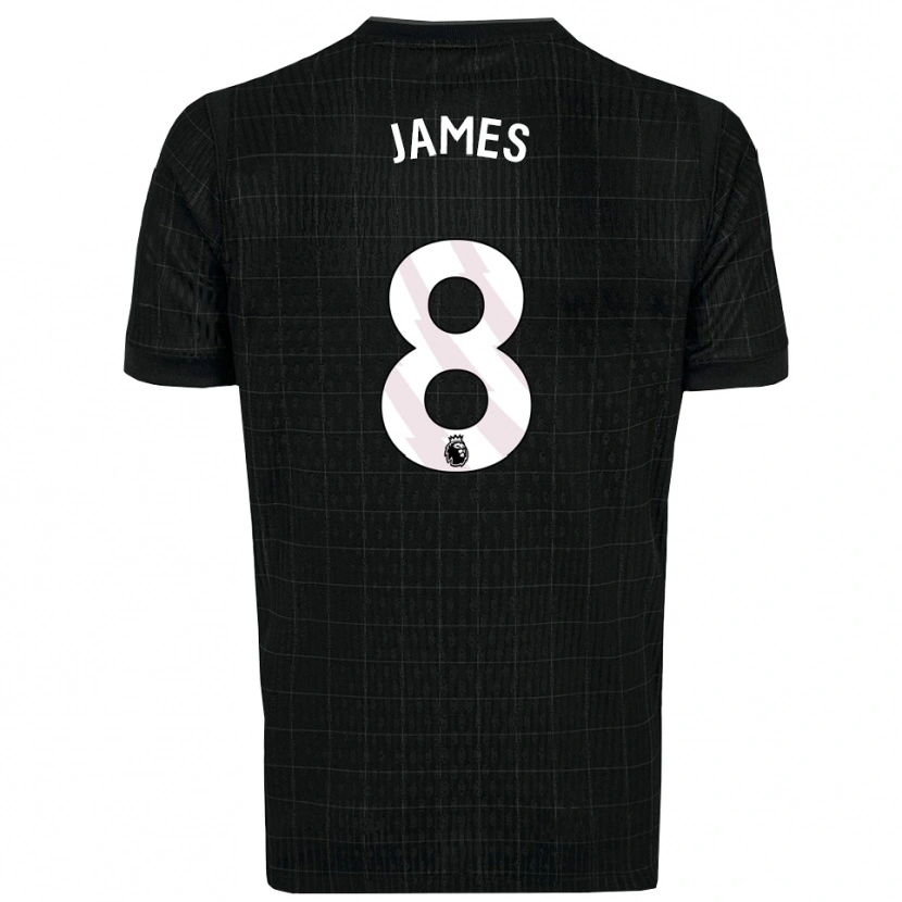 Danxen Men Angharad James #8 Black Gray Away Jersey 2025/26 T-Shirt