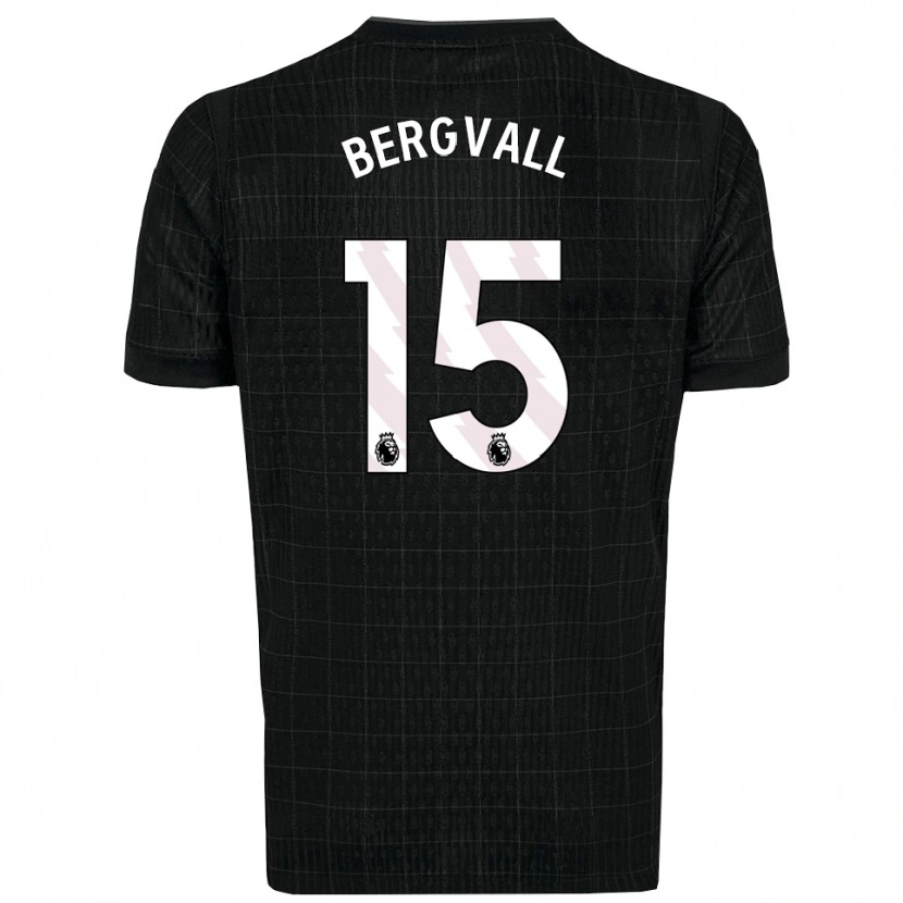 Danxen Men Lucas Bergvall #15 Black Gray Away Jersey 2025/26 T-Shirt