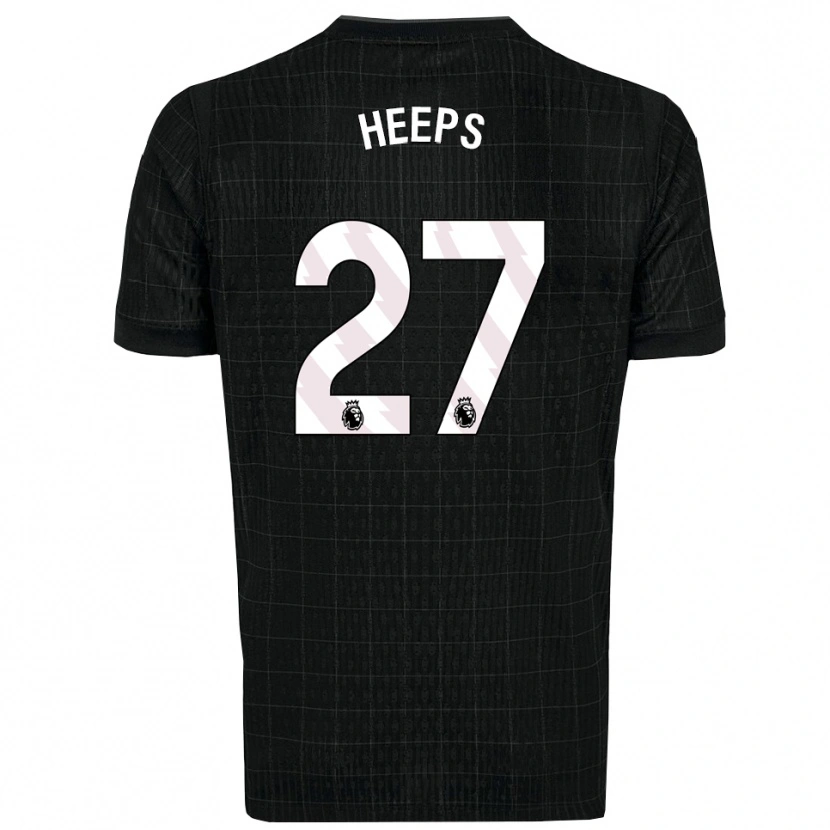 Danxen Men Eleanor Heeps #27 Black Gray Away Jersey 2025/26 T-Shirt