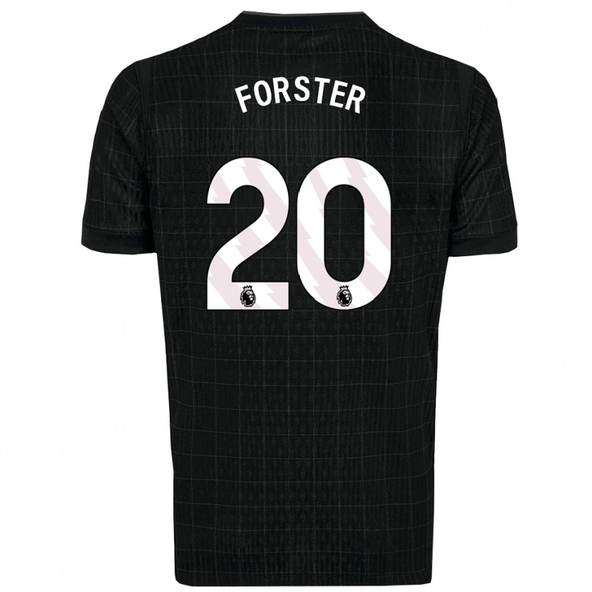 Danxen Men Fraser Forster #20 Black Gray Away Jersey 2025/26 T-Shirt