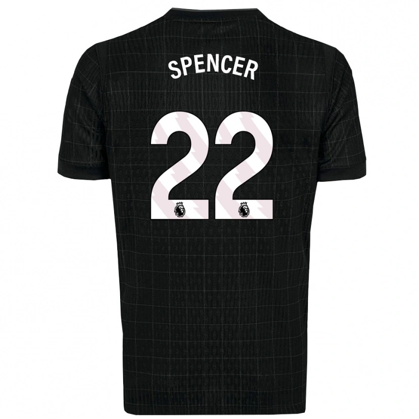 Danxen Men Rebecca Spencer #22 Black Gray Away Jersey 2025/26 T-Shirt