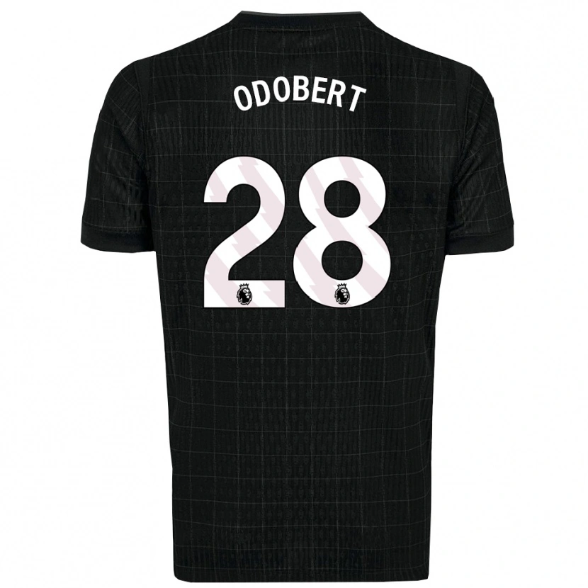 Danxen Men Wilson Odobert #28 Black Gray Away Jersey 2025/26 T-Shirt