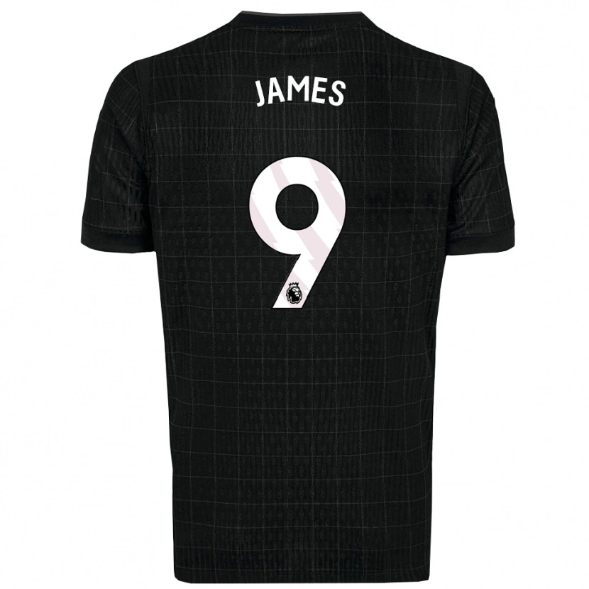 Danxen Men Herbie James #9 Black Gray Away Jersey 2025/26 T-Shirt