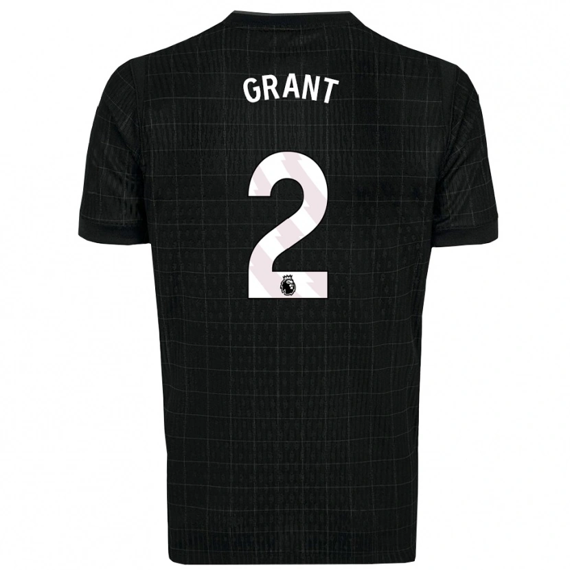 Danxen Men Charlotte Grant #2 Black Gray Away Jersey 2025/26 T-Shirt