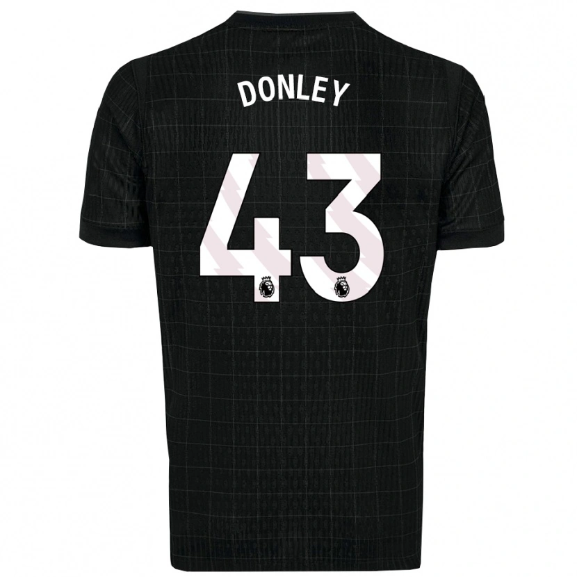 Danxen Men Jamie Donley #43 Black Gray Away Jersey 2025/26 T-Shirt