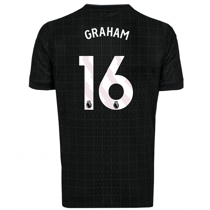 Danxen Men Kit Graham #16 Black Gray Away Jersey 2025/26 T-Shirt