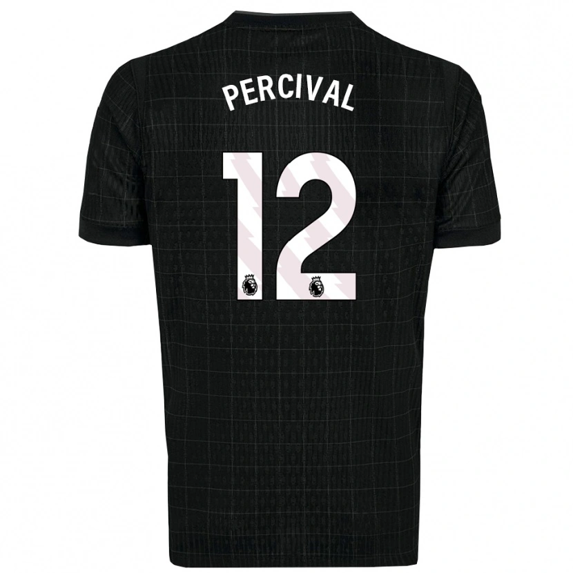 Danxen Men Ria Percival #12 Black Gray Away Jersey 2025/26 T-Shirt
