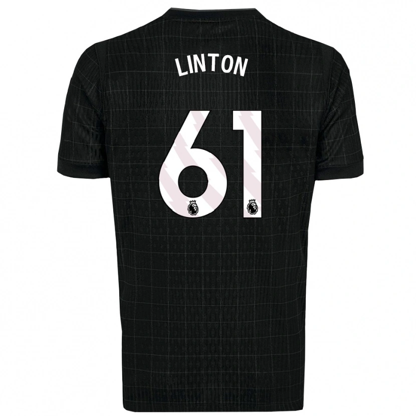 Danxen Men Jahziah Linton #61 Black Gray Away Jersey 2025/26 T-Shirt
