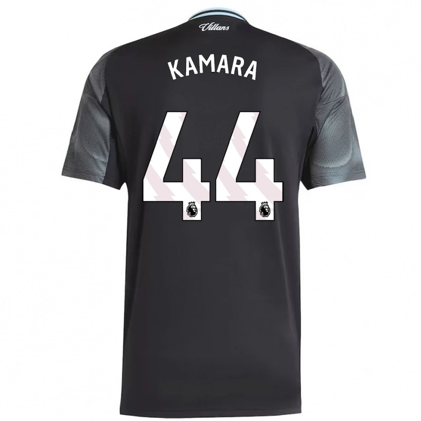 Danxen Men Boubacar Kamara #44 Black Sky Blue Away Jersey 2025/26 T-Shirt