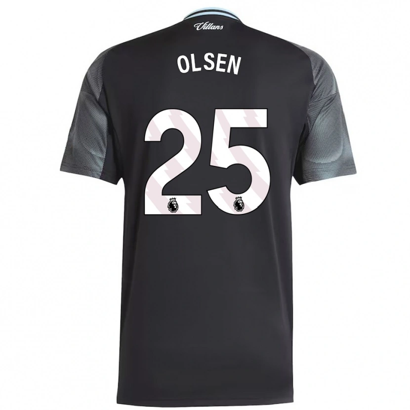 Danxen Men Robin Olsen #25 Black Sky Blue Away Jersey 2025/26 T-Shirt
