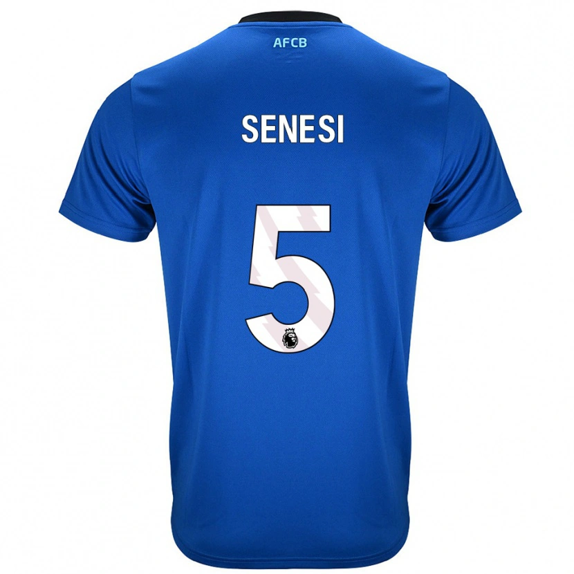 Danxen Men Marcos Senesi #5 Blue Black Away Jersey 2025/26 T-Shirt