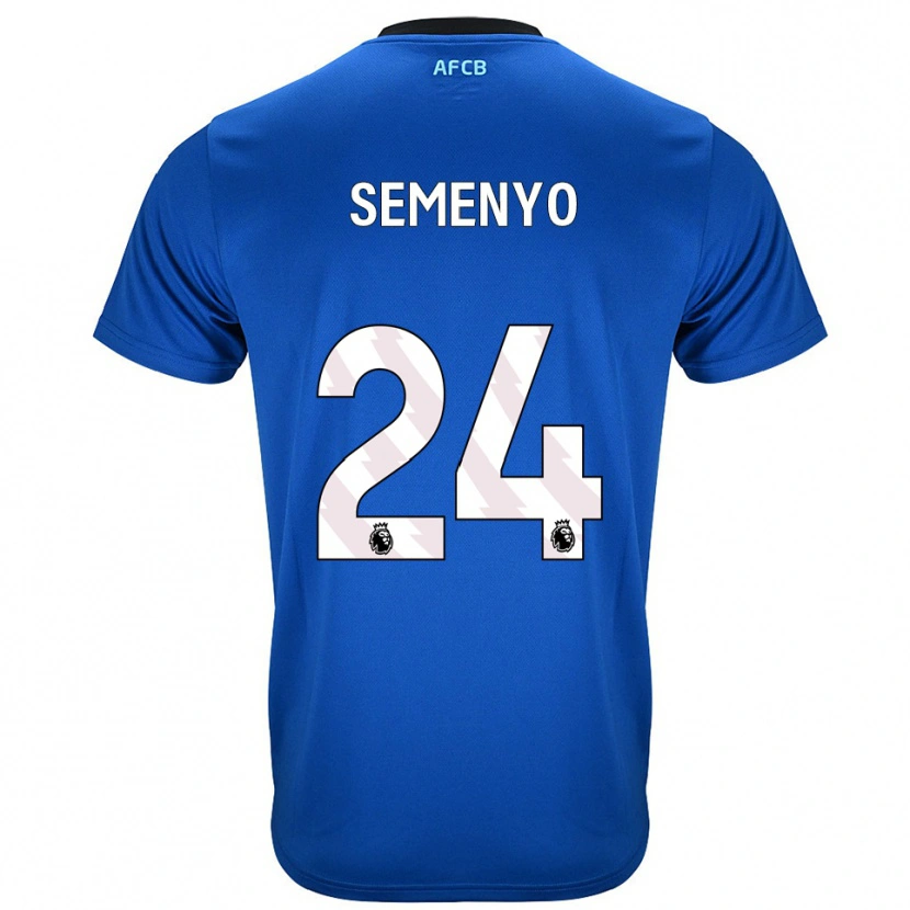 Danxen Men Antoine Semenyo #24 Blue Black Away Jersey 2025/26 T-Shirt