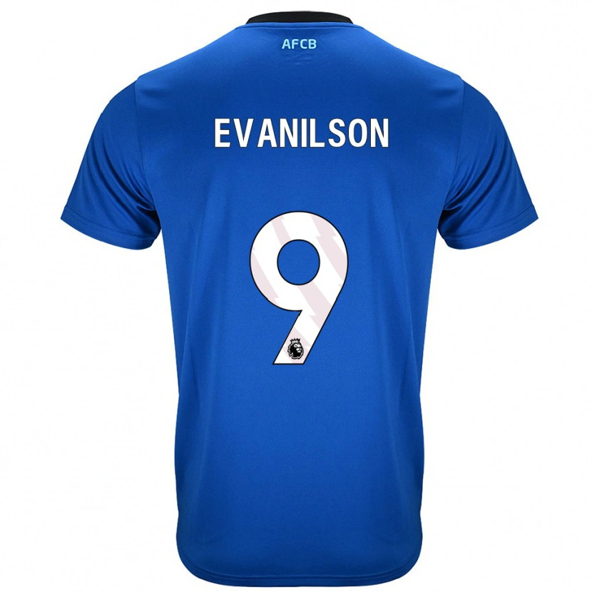Danxen Men Evanilson #9 Blue Black Away Jersey 2025/26 T-Shirt